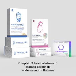   Trimeszter Babastart Balance Csomag - 3db Trimeszter 1 terhesvitamin + 3db Trimeszter Men + 1db Mensesnorm Balance