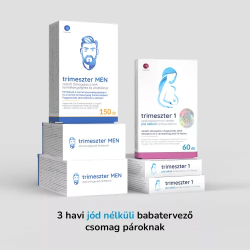 Trimeszter Babastart Jód Nélküli Csomag - 3db Trimeszter 1 jód nélküli terhesvitamin + 3db Trimeszter Men