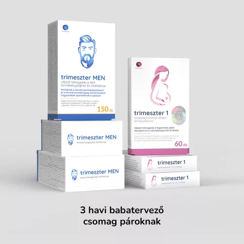 Trimeszter Babastart Csomag - 3db Trimeszter 1 terhesvitamin + 3db Trimeszter Men