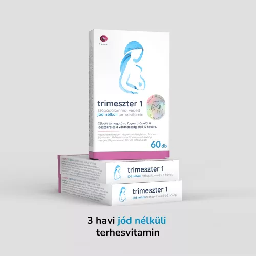 Trimeszter GO Jód Nélküli Csomag - 3db Trimeszter 1 jód nélküli terhesvitamin