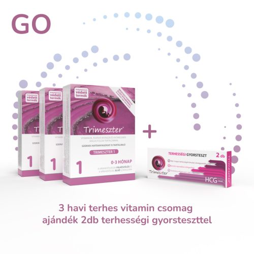 Trimeszter GO Csomag - 3db Trimeszter 1 + 2db Trimeszter Terhességi Gyorsteszt