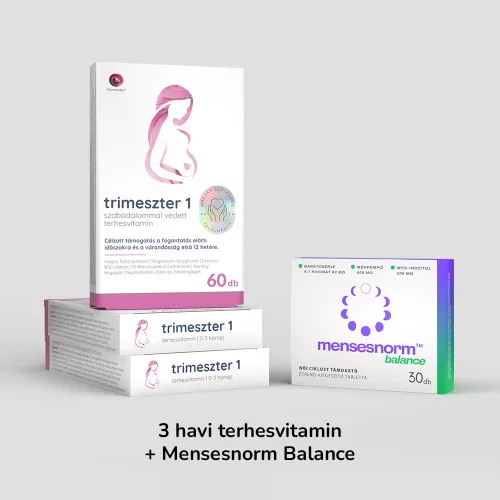 Trimeszter GO Balance Csomag - 3db Trimeszter 1 terhesvitamin + 1db Mensesnorm Balance