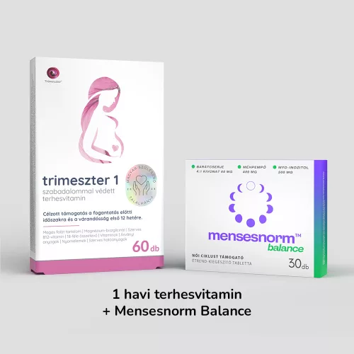Trimeszter Plus Csomag - 1db Trimeszter 1 terhesvitamin + 1db Mensesnorm Balance