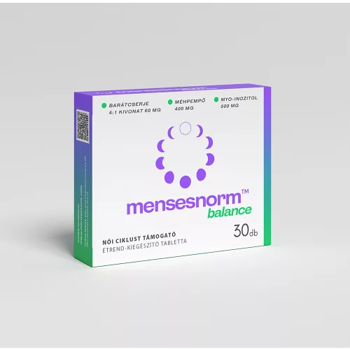 Mensesnorm® Balance barátcserje, méhpempő és myo-inozitol - női ciklust támogató tabletta 30db